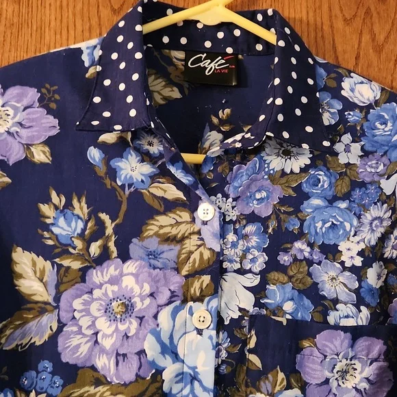 Vintage Cafe LaVie Misses blouse - appr Size XL (16/18)  Bust 44" - Picture 2 of 4